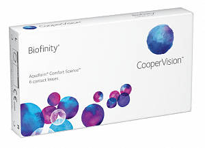 Контактные линзы Biofinity при покупке от 6 линз 