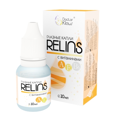 Капли для глаз «RELINS с Комплексом витаминов A-E-B6»