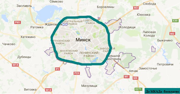 Карта доставки planetalinz.by